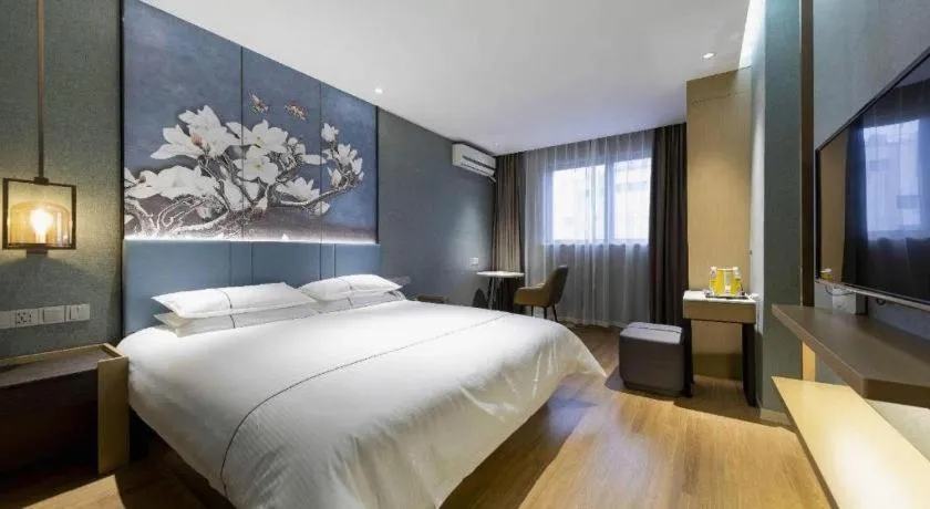 Bed in Jinjiang Inn Zhangjiagang Yangshe West Street Pedestrian Street