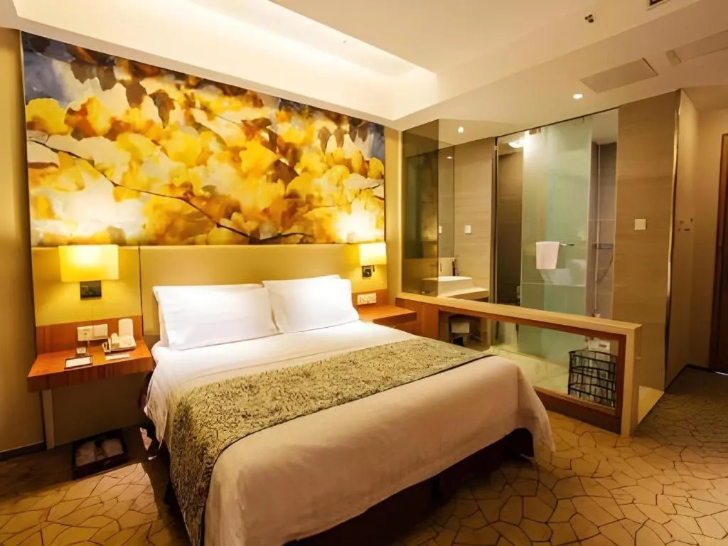 Bed in Jinjiang Metropolo Hotel - Taizhou Wanda Plaza