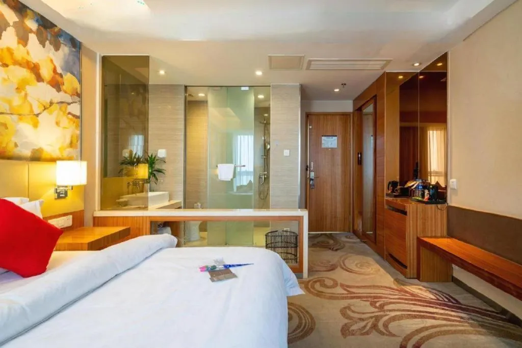 Bed in Jinjiang Metropolo Hotel - Taizhou Wanda Plaza