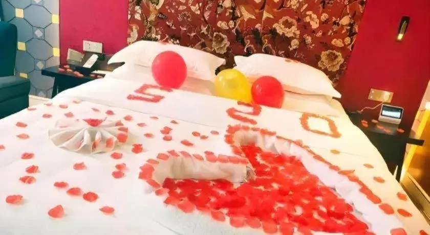 Bed in Jinjiang Metropolo Hotel - Taizhou Wanda Plaza Bed in Jinjiang Metropolo Hotel - Taizhou Wanda Plaza