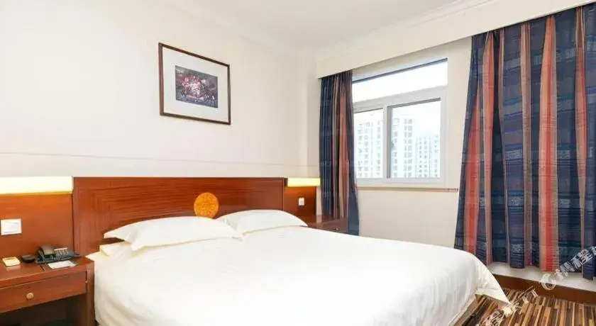 Bed in Jinjiang Inn Shanghai North Bund Yangpu Bridge Branch Bed in Jinjiang Inn Shanghai North Bund Yangpu Bridge Branch