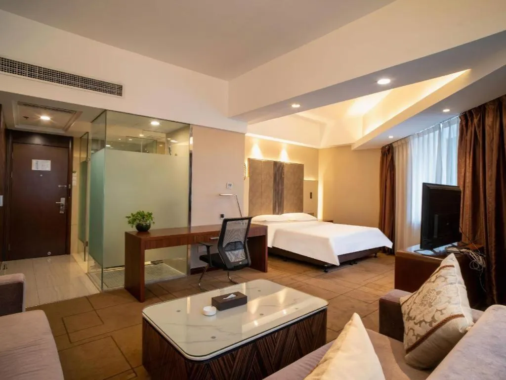 Bed in Metropolo Hotel Shijiazhuang Yuhua Wanda Plaza