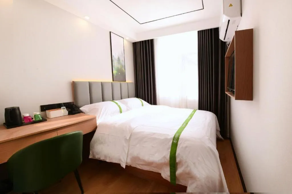 Bed in GreenTree Inn Jiangsu Xuzhou Western 3rd Ring Road Xiyuan Express Hotel