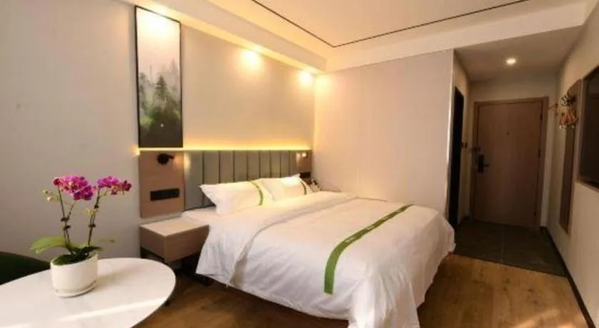 Bed in GreenTree Inn Jiangsu Xuzhou Western 3rd Ring Road Xiyuan Express Hotel