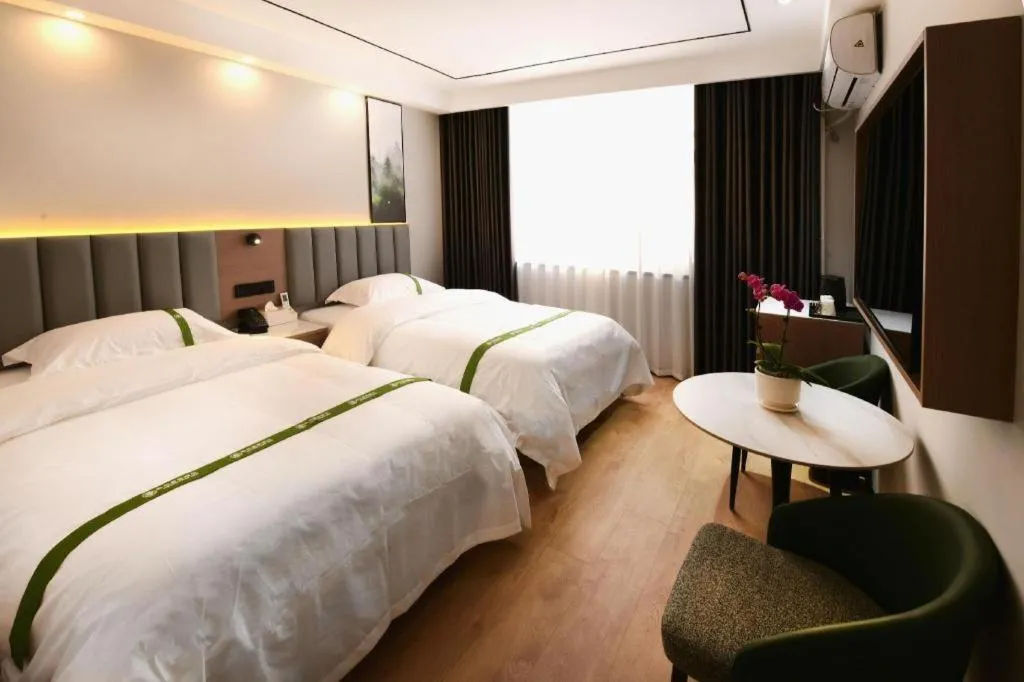 Bed in GreenTree Inn Jiangsu Xuzhou Western 3rd Ring Road Xiyuan Express Hotel