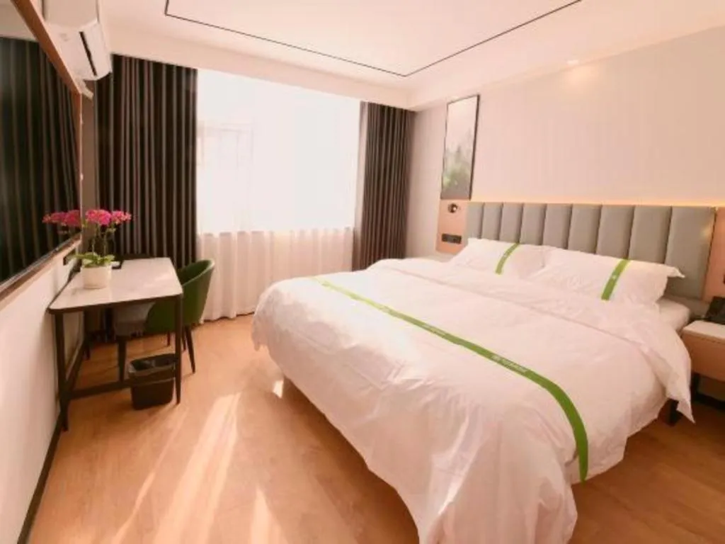 Bed in GreenTree Inn Jiangsu Xuzhou Western 3rd Ring Road Xiyuan Express Hotel