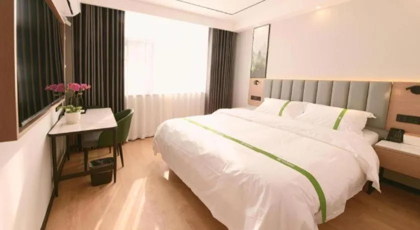 Bed in GreenTree Inn Jiangsu Xuzhou Western 3rd Ring Road Xiyuan Express Hotel