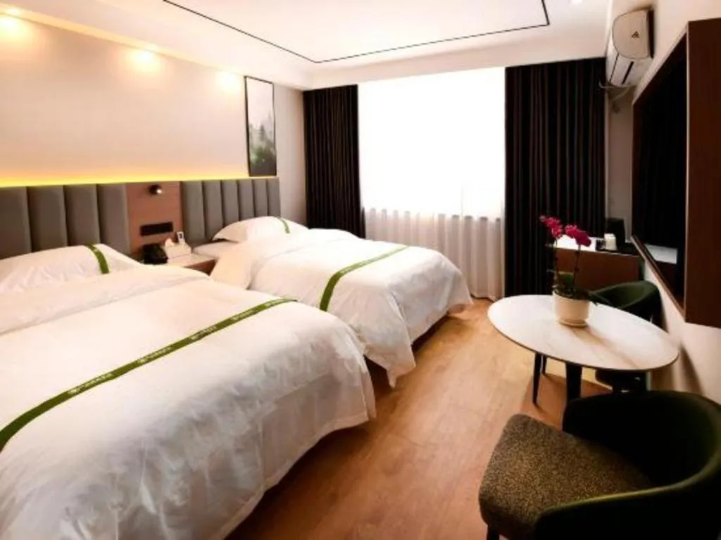 Bed in GreenTree Inn Jiangsu Xuzhou Western 3rd Ring Road Xiyuan Express Hotel