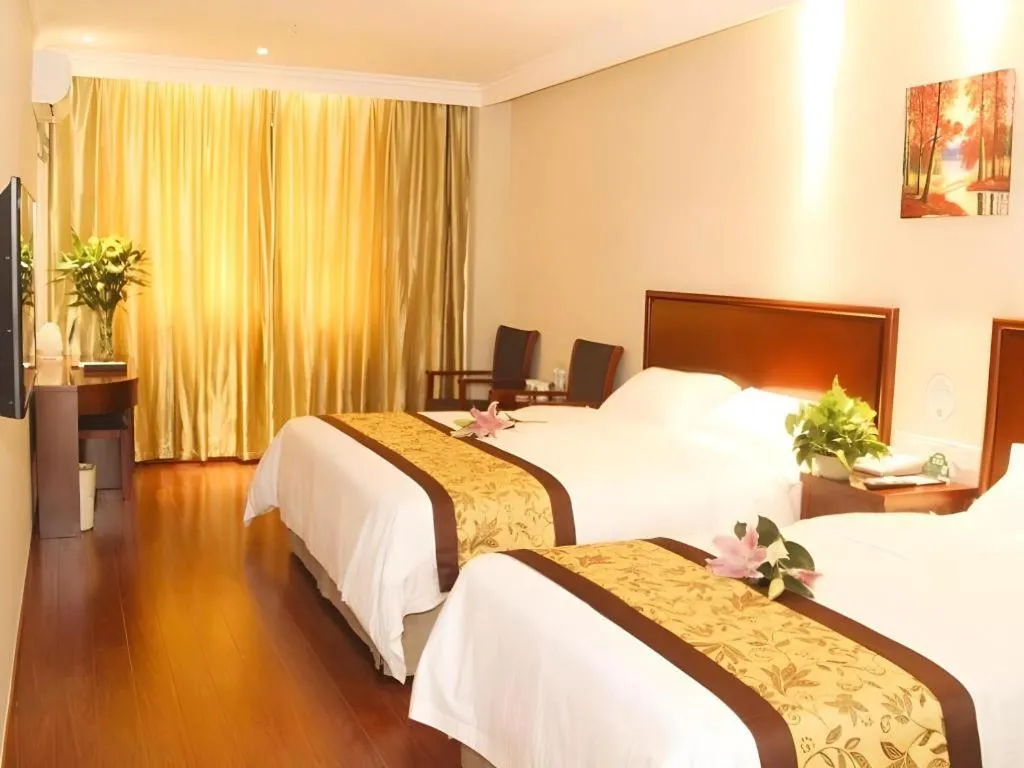 Bed in GreenTree Inn ShanDong Yantai Yantai University Business Hotel