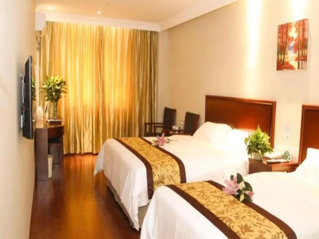 Bed in GreenTree Inn ShanDong Yantai Yantai University Business Hotel