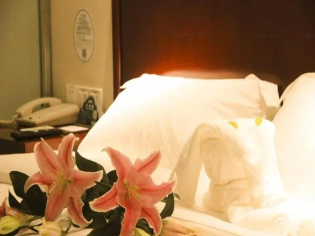 Bed in GreenTree Inn ShanDong Yantai Yantai University Business Hotel