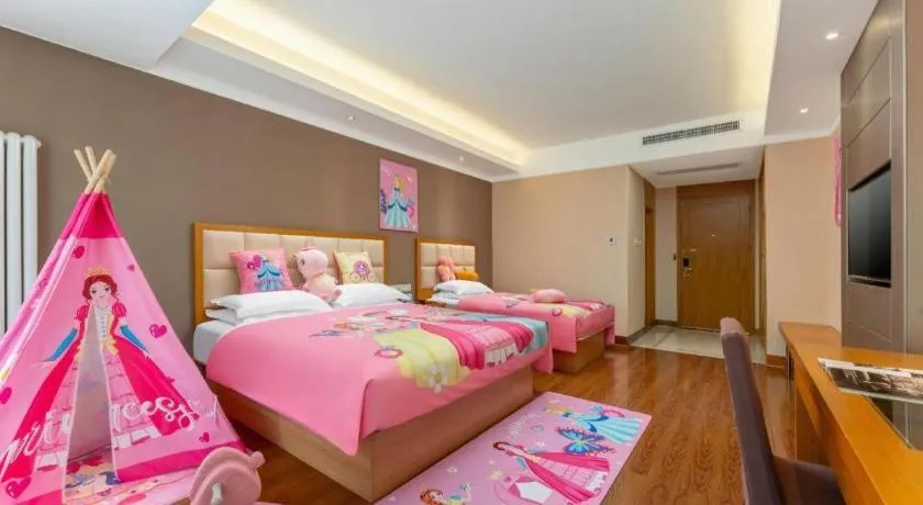 Bed in GreenTree Inn Shandong Taian Feicheng Xincheng Road Business Hotel
