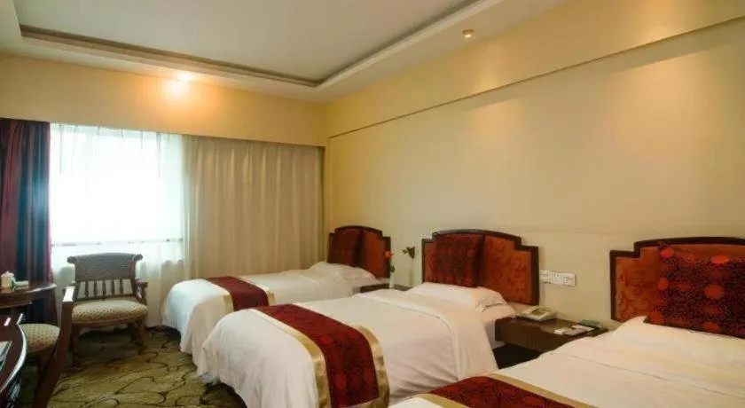 Bed in GreenTree Alliance Zhejiang Zhoushan Putuoshan Zhujiajian Scenic Spot Hotel