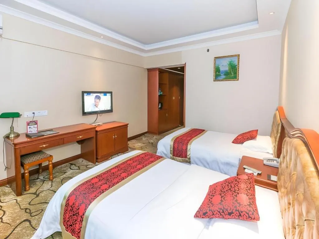 Bed in GreenTree Alliance Zhejiang Zhoushan Putuoshan Zhujiajian Scenic Spot Hotel