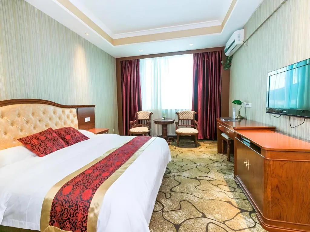 Bed in GreenTree Alliance Zhejiang Zhoushan Putuoshan Zhujiajian Scenic Spot Hotel