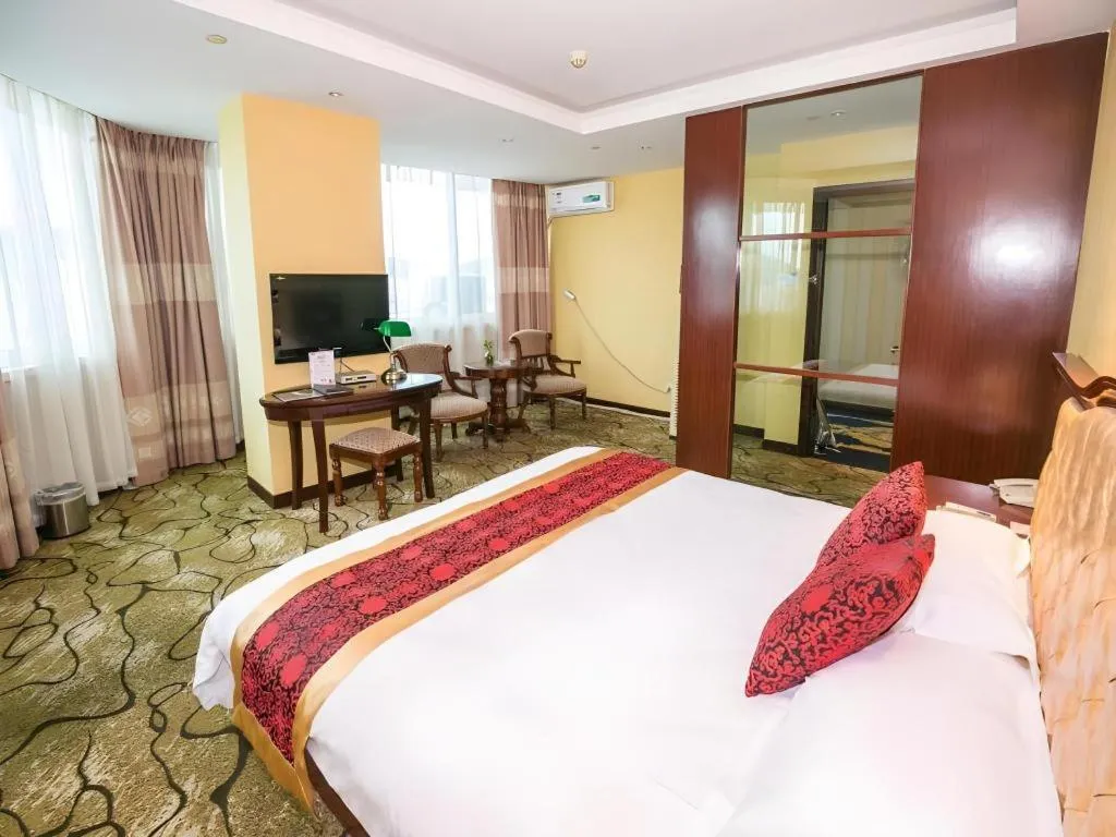 Bed in GreenTree Alliance Zhejiang Zhoushan Putuoshan Zhujiajian Scenic Spot Hotel