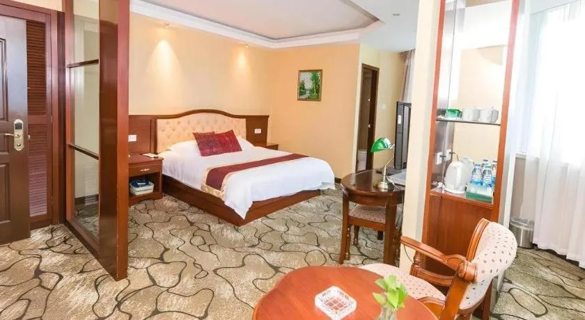 Bed in GreenTree Alliance Zhejiang Zhoushan Putuoshan Zhujiajian Scenic Spot Hotel