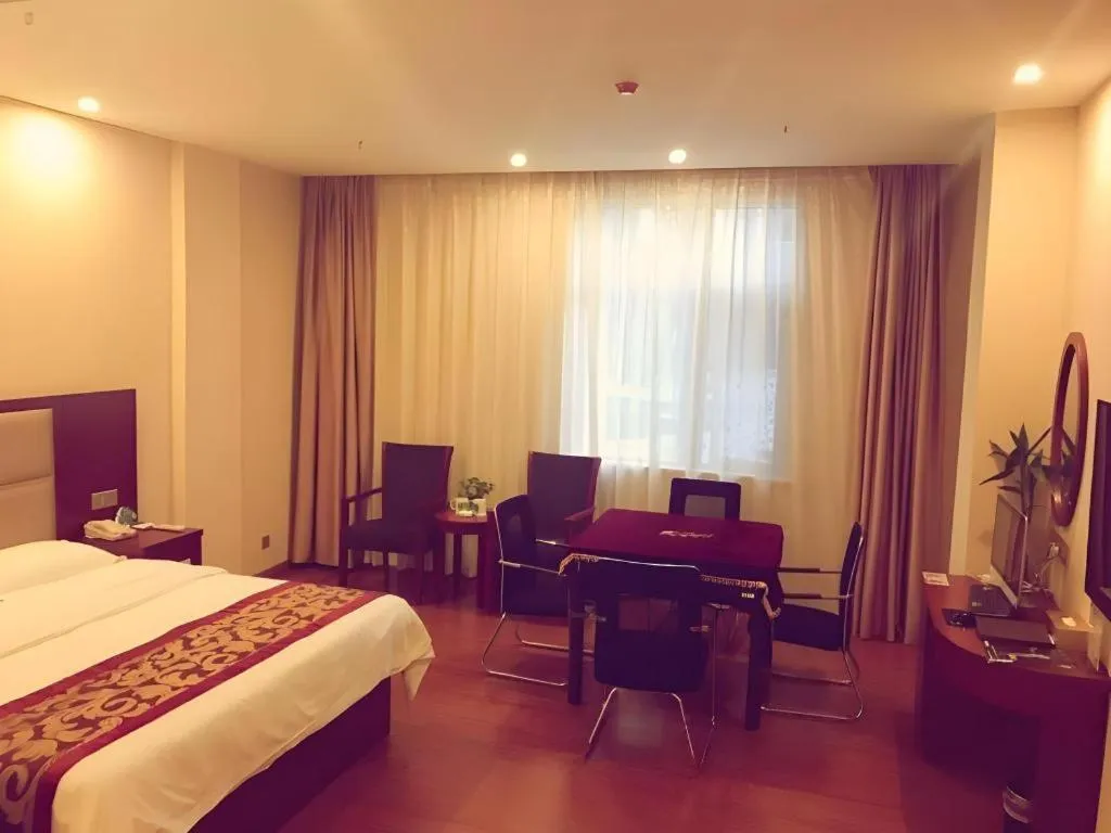Bed in GreenTree Inn Jiangxi Shangrao Qianshan Ehu Avenue Express Hotel
