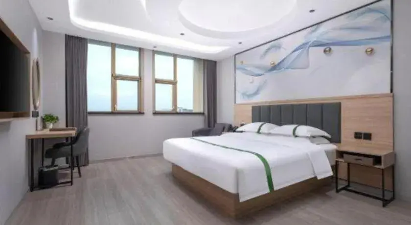 Bed in GreenTree Inn JiangSu Changzhou Lijia Town Wujin Road Business Hotel Bed in GreenTree Inn JiangSu Changzhou Lijia Town Wujin Road Business Hotel