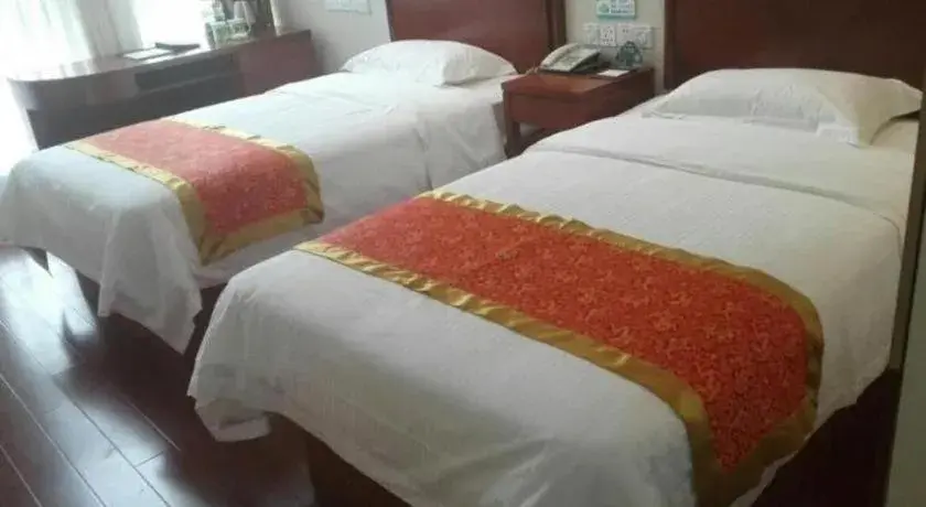 Bed in GreenTree Inn Linyi Feixian Jianshe Road Express Hotel Bed in GreenTree Inn Linyi Feixian Jianshe Road Express Hotel