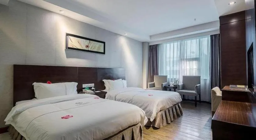 Bed in Insail Hotels Guangzhou Huangpu Dashadi Metro Station