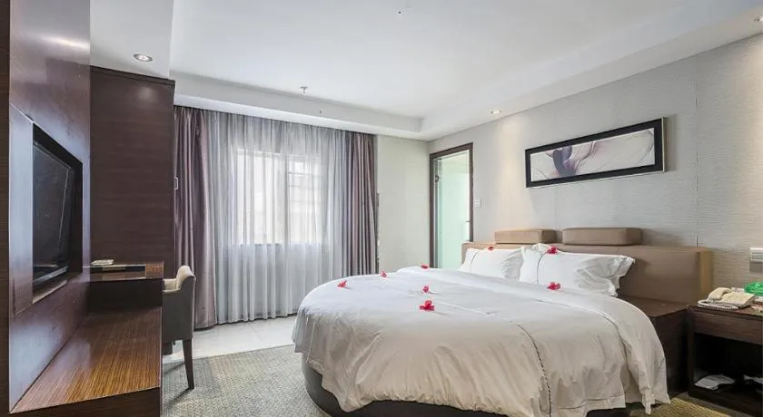 Bed in Insail Hotels Guangzhou Huangpu Dashadi Metro Station