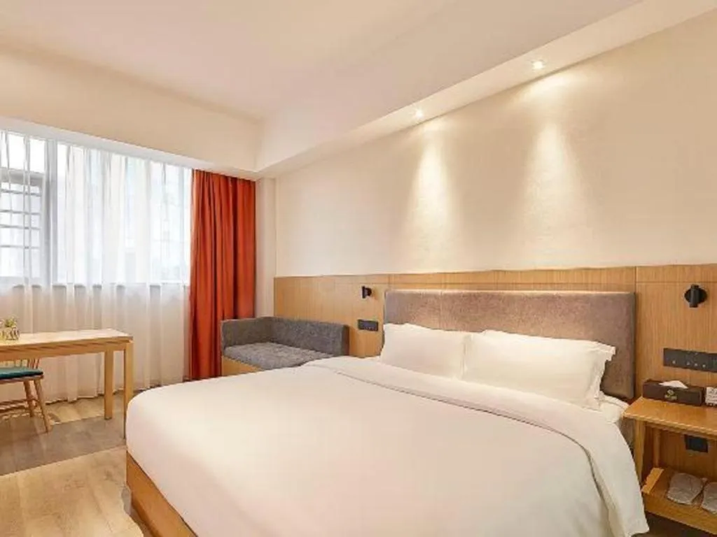 Bed in Insail Hotels Guangzhou Huangpu Dashadi Metro Station
