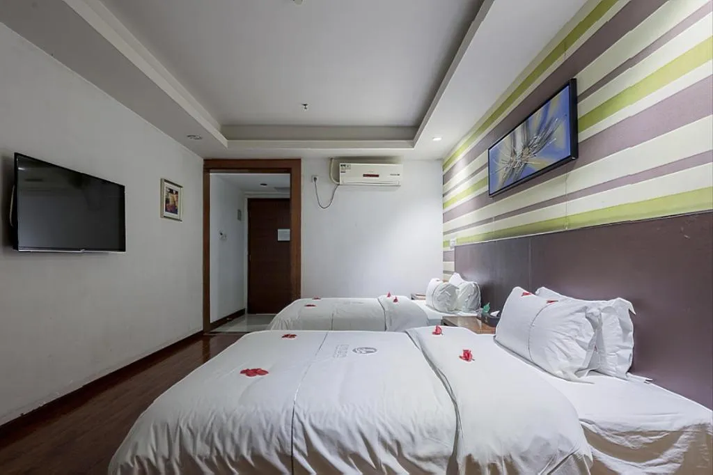 Bed in Insail Hotels Guangzhou Huangpu Dashadi Metro Station