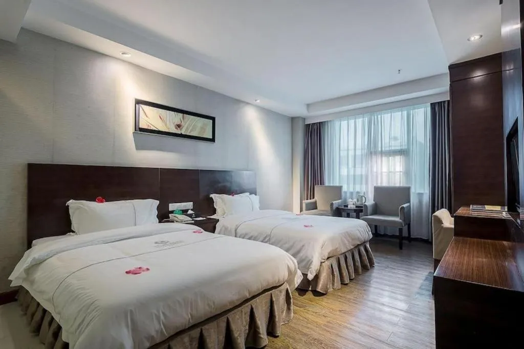 Bed in Insail Hotels Guangzhou Huangpu Dashadi Metro Station