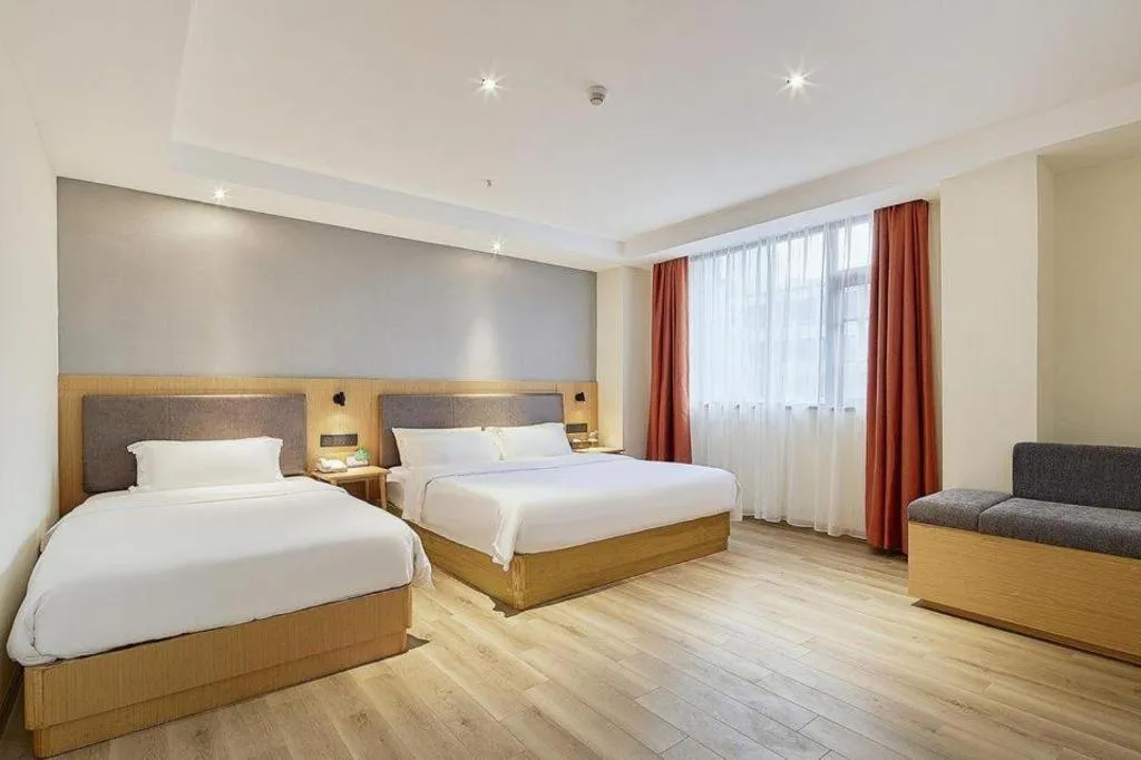 Bed in Insail Hotels Guangzhou Huangpu Dashadi Metro Station