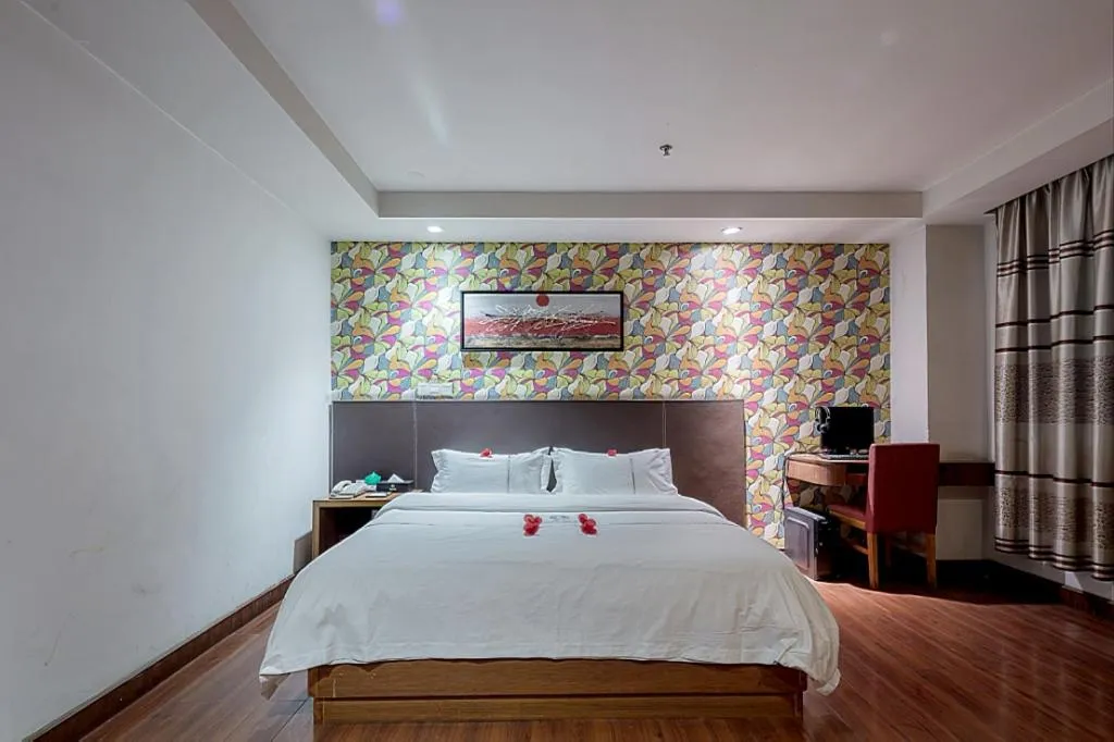 Bed in Insail Hotels Guangzhou Huangpu Dashadi Metro Station