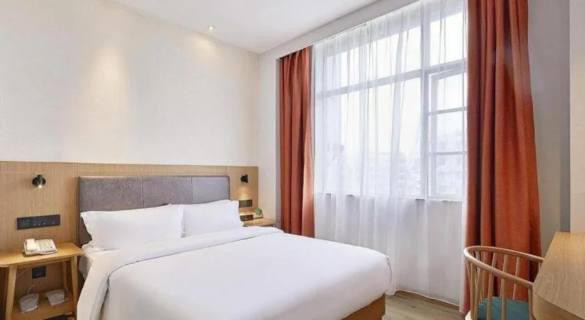 Bed in Insail Hotels Guangzhou Huangpu Dashadi Metro Station