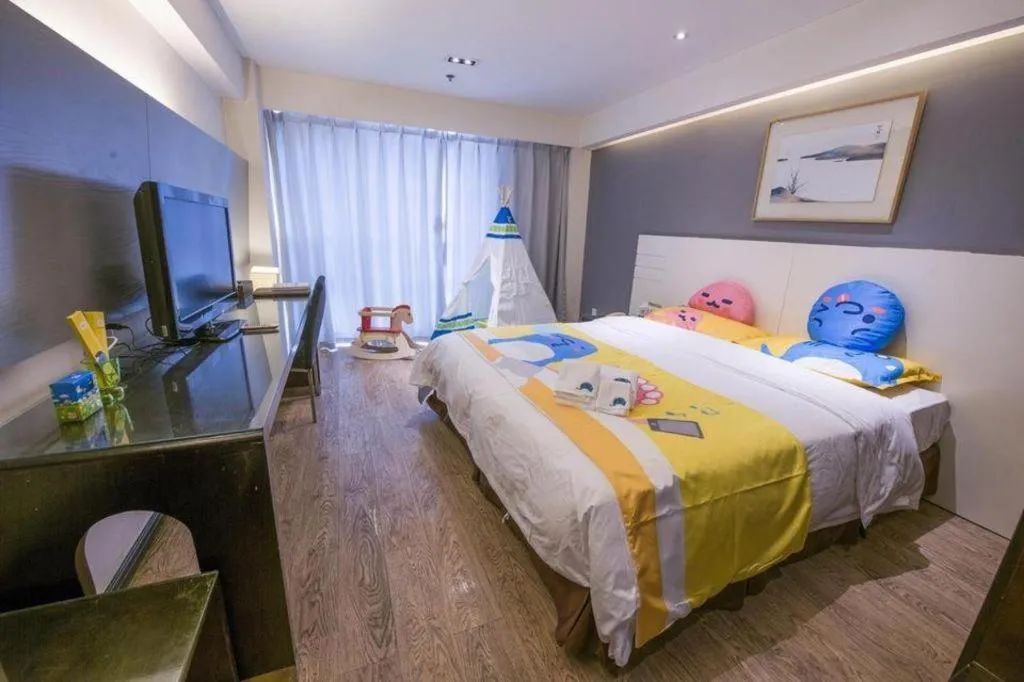 Bed in Tianjin Juchuan Lily Hotel