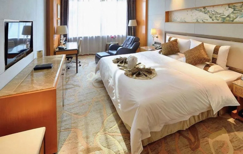 Bed in Mingdu Ziwei Garden Hotel