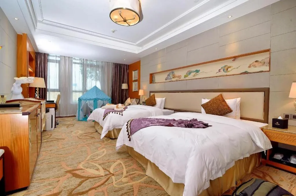 Bed in Mingdu Ziwei Garden Hotel