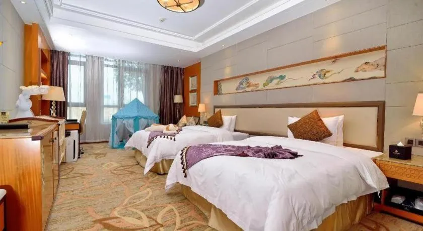 Bed in Mingdu Ziwei Garden Hotel