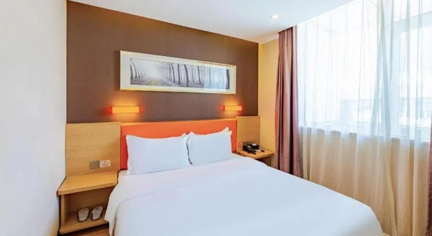 Bed in IU Hotel Tianjin Youyi Road Meijiang Exhibition Meiniu Metro Station