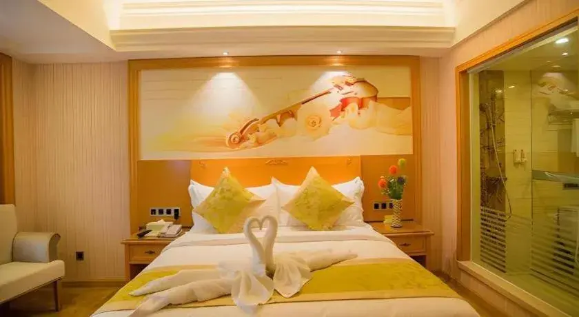 Bed in Vienna Hotel Guangxi Liuzhou Xijiang Vientiane City Bed in Vienna Hotel Guangxi Liuzhou Xijiang Vientiane City