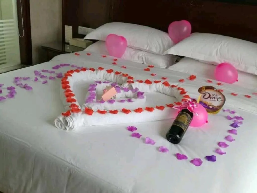 Bed in Vienna Hotel Guiyang Jiaxiulou Jichang Road