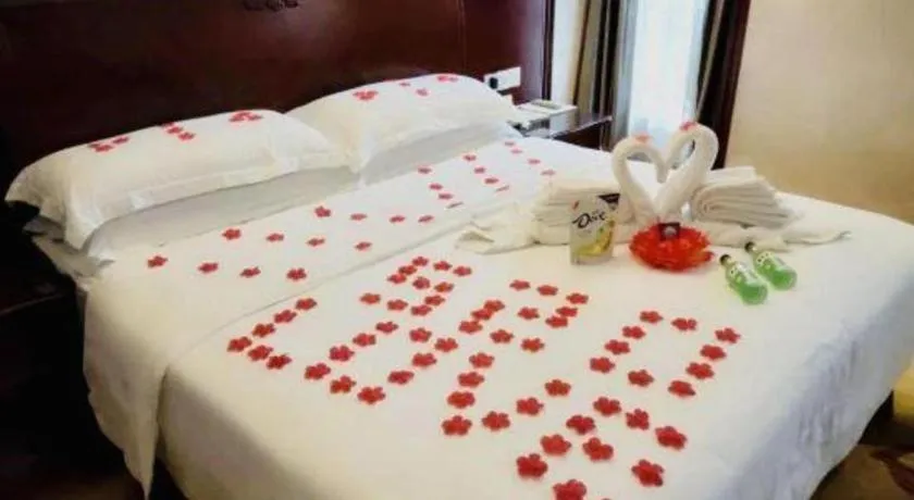 Bed in Vienna Hotel Guiyang Jiaxiulou Jichang Road