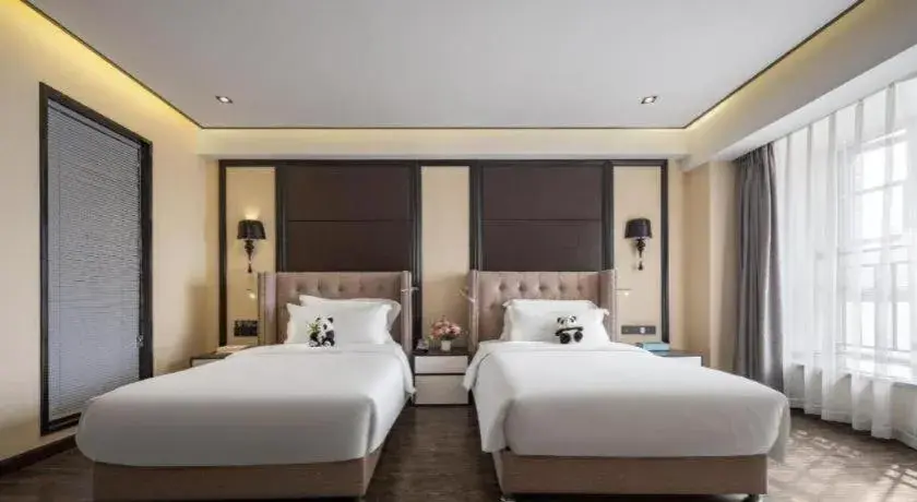 Bed in Xana Hotelle Chengdu East Railway Station Kaide Plaza Bed in Xana Hotelle Chengdu East Railway Station Kaide Plaza