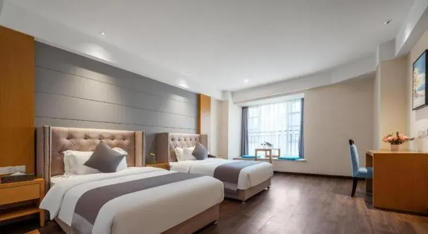 Bed in Xana Hotelle Chengdu East Railway Station Kaide Plaza Bed in Xana Hotelle Chengdu East Railway Station Kaide Plaza