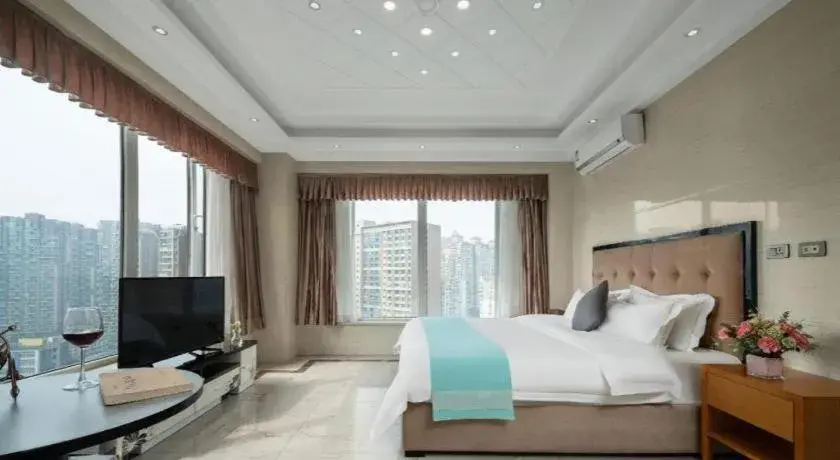 Bed in Xana Hotelle Chengdu East Railway Station Kaide Plaza Bed in Xana Hotelle Chengdu East Railway Station Kaide Plaza