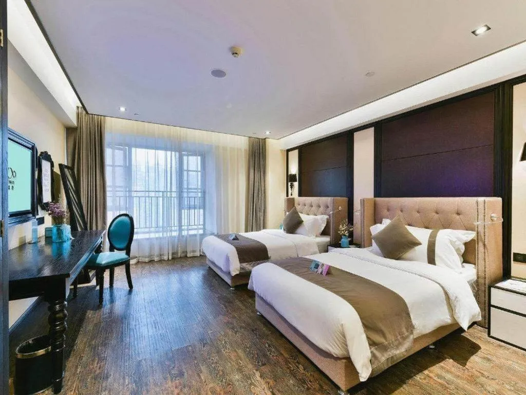 Bed in Xana Hotelle Chengdu East Railway Station Kaide Plaza