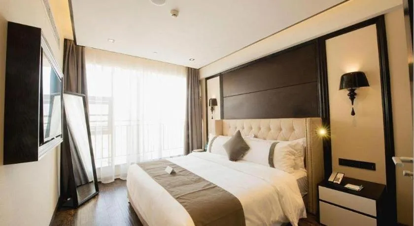 Bed in Xana Hotelle Chengdu East Railway Station Kaide Plaza