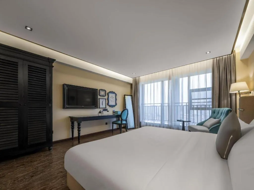 Bed in Xana Hotelle Chengdu East Railway Station Kaide Plaza