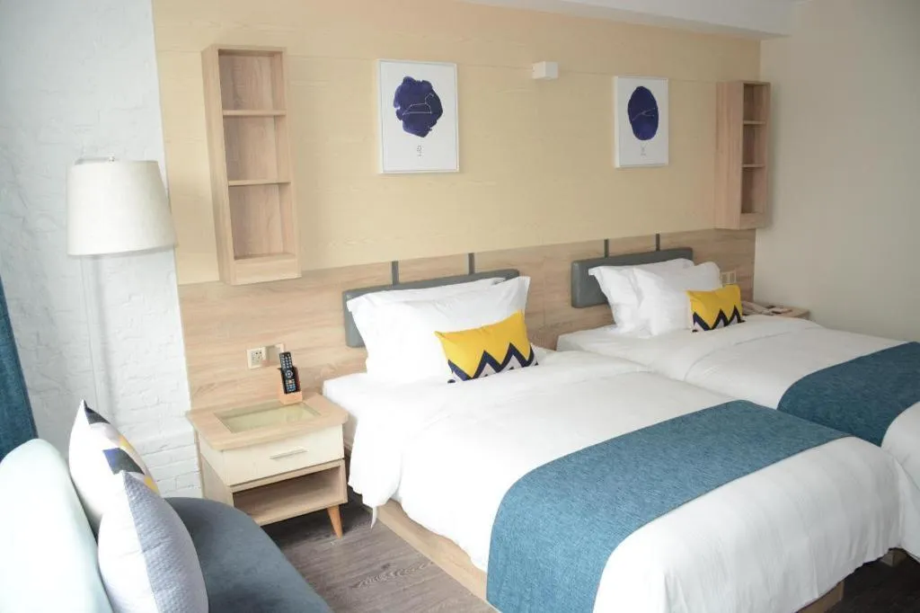 Bed in Shanshui Trends Hotel Temple of Heaven Branch