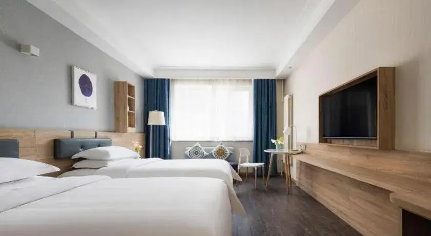 Bed in Shanshui Trends Hotel Temple of Heaven Branch Bed in Shanshui Trends Hotel Temple of Heaven Branch