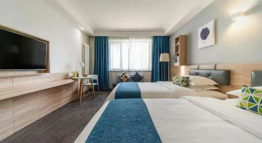 Bed in Shanshui Trends Hotel Temple of Heaven Branch Bed in Shanshui Trends Hotel Temple of Heaven Branch