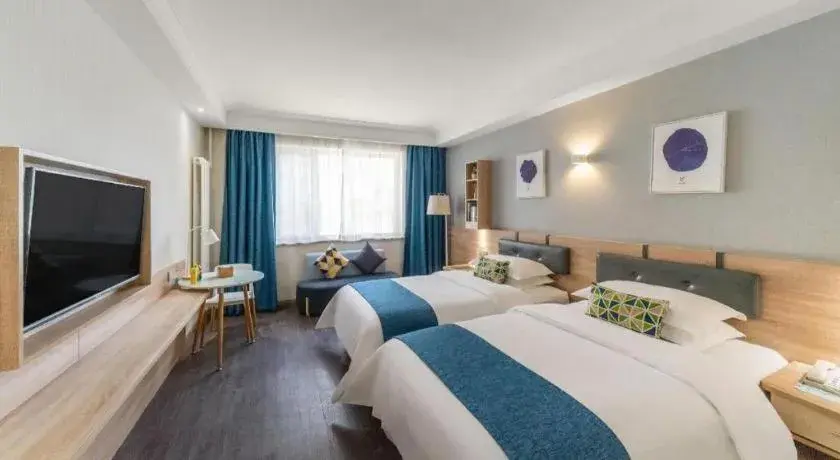 Bed in Shanshui Trends Hotel Temple of Heaven Branch Bed in Shanshui Trends Hotel Temple of Heaven Branch